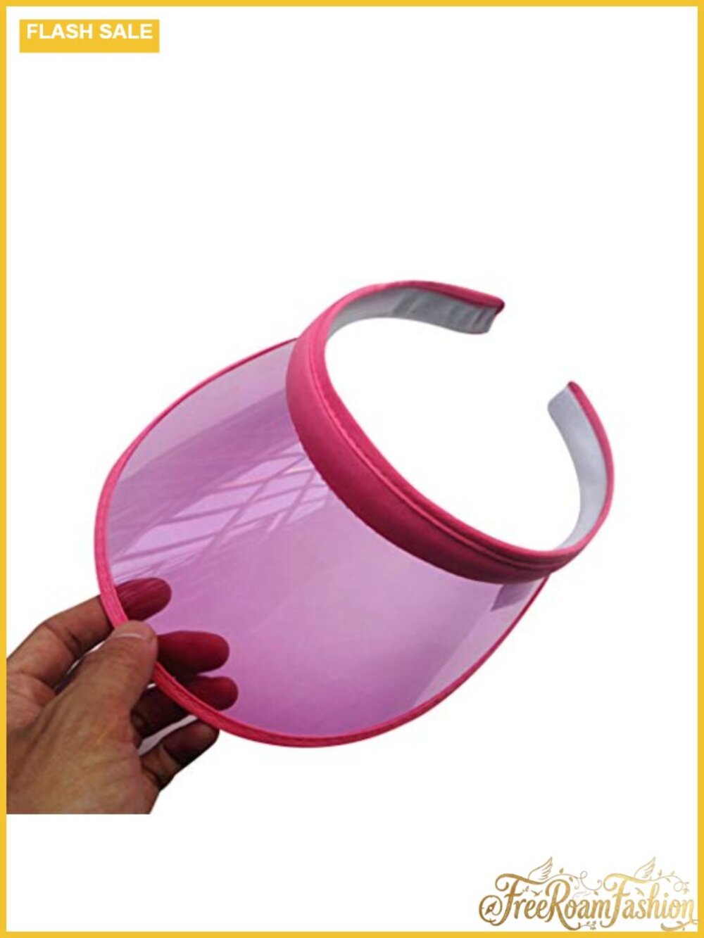 Unisex Sun Hat UV Protection Transparent PVC Plastic Wide Brim Clip-On Visor